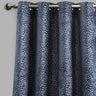 Codes Cut Velvet Curtain Fabric - Abstract Floral Look, 54" X 96", Grommet, Room Darkening (2 Panels)