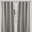 Colony Curtain Panels Polyester Fabric - Solid Linen Look Blackout, 50" X 84", Grommet, Latte, Gray, Teal, Sky (2 Panels)