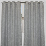 Colony Curtain Panels Polyester Fabric - Solid Linen Look Blackout, 50" X 84", Grommet, Latte, Gray, Teal, Sky (2 Panels)