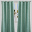Colony Curtain Panels Polyester Fabric - Solid Linen Look Blackout, 50" X 84", Grommet, Latte, Gray, Teal, Sky (2 Panels)
