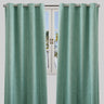 Colony Curtain Panels Polyester Fabric - Solid Linen Look Blackout, 50" X 84", Grommet, Latte, Gray, Teal, Sky (2 Panels)