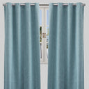 Colony Curtain Panels Polyester Fabric - Solid Linen Look Blackout, 50" X 84", Grommet, Latte, Gray, Teal, Sky (2 Panels)