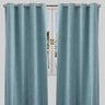 Colony Curtain Panels Polyester Fabric - Solid Linen Look Blackout, 50" X 84", Grommet, Latte, Gray, Teal, Sky (2 Panels)