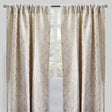 Georgina Curtain Panels Polyester Fabric - Traditional Damask Floral Cut Velvet Jacquard, 54" X 96", Rod Pocket, Room Darkening (1 Pair)