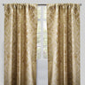 Georgina Curtain Panels Polyester Fabric - Traditional Damask Floral Cut Velvet Jacquard, 54" X 96", Rod Pocket, Room Darkening (1 Pair)