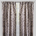 Georgina Curtain Panels Polyester Fabric - Traditional Damask Floral Cut Velvet Jacquard, 54" X 96", Rod Pocket, Room Darkening (1 Pair)