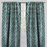 Georgina Curtain Panels Polyester Fabric - Traditional Damask Floral Cut Velvet Jacquard, 54" X 96", Rod Pocket, Room Darkening (1 Pair)