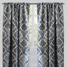 Georgina Curtain Panels Polyester Fabric - Traditional Damask Floral Cut Velvet Jacquard, 54" X 96", Rod Pocket, Room Darkening (1 Pair)