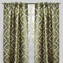 Georgina Curtain Panels Polyester Fabric - Traditional Damask Floral Cut Velvet Jacquard, 54" X 96", Rod Pocket, Room Darkening (1 Pair)