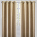 Halsey Polyester Fabric - Solid Textured Linen Look, 54" X 96" (Set Of 2)