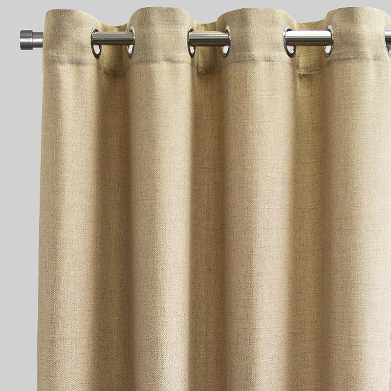 Halsey Polyester Fabric - Solid Textured Linen Look, 54" X 96" (Set Of 2)