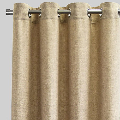 Halsey Polyester Fabric - Solid Textured Linen Look, 54" X 96" (Set Of 2)