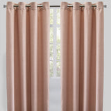 Halsey Polyester Fabric - Solid Textured Linen Look, 54" X 96" (Set Of 2)
