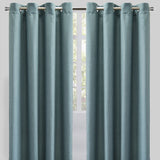 Halsey Polyester Fabric - Solid Textured Linen Look, 54" X 96" (Set Of 2)