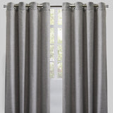 Halsey Polyester Fabric - Solid Textured Linen Look, 54" X 96" (Set Of 2)