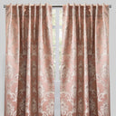 Katherine Traditional Jacquard Polyester Fabric - Textured Damask Faux Silk, Room Darkening, 54" X 96", Rod Pocket - Back Tab (1 Pair)