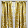 Katherine Traditional Jacquard Polyester Fabric - Textured Damask Faux Silk, Room Darkening, 54" X 96", Rod Pocket - Back Tab (1 Pair)