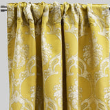 Katherine Traditional Jacquard Polyester Fabric - Textured Damask Faux Silk, Room Darkening, 54" X 96", Rod Pocket - Back Tab (1 Pair)