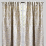 Katherine Traditional Jacquard Polyester Fabric - Textured Damask Faux Silk, Room Darkening, 54" X 96", Rod Pocket - Back Tab (1 Pair)