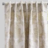 Katherine Traditional Jacquard Polyester Fabric - Textured Damask Faux Silk, Room Darkening, 54" X 96", Rod Pocket - Back Tab (1 Pair)