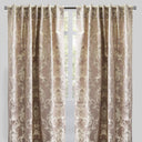 Katherine Traditional Jacquard Polyester Fabric - Textured Damask Faux Silk, Room Darkening, 54" X 96", Rod Pocket - Back Tab (1 Pair)