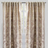 Katherine Traditional Jacquard Polyester Fabric - Textured Damask Faux Silk, Room Darkening, 54" X 96", Rod Pocket - Back Tab (1 Pair)