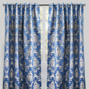 Katherine Traditional Jacquard Polyester Fabric - Textured Damask Faux Silk, Room Darkening, 54" X 96", Rod Pocket - Back Tab (1 Pair)