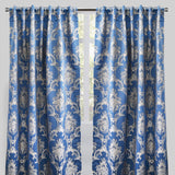 Katherine Traditional Jacquard Polyester Fabric - Textured Damask Faux Silk, Room Darkening, 54" X 96", Rod Pocket - Back Tab (1 Pair)