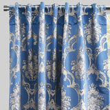 Katherine Traditional Jacquard Polyester Fabric - Textured Damask Faux Silk, Room Darkening, 54" X 96", Rod Pocket - Back Tab (1 Pair)