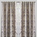Katherine Traditional Jacquard Polyester Fabric - Textured Damask Faux Silk, Room Darkening, 54" X 96", Rod Pocket - Back Tab (1 Pair)