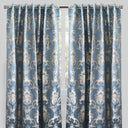 Katherine Traditional Jacquard Polyester Fabric - Textured Damask Faux Silk, Room Darkening, 54" X 96", Rod Pocket - Back Tab (1 Pair)