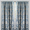 Katherine Traditional Jacquard Polyester Fabric - Textured Damask Faux Silk, Room Darkening, 54" X 96", Rod Pocket - Back Tab (1 Pair)