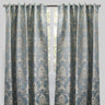 Katherine Traditional Jacquard Polyester Fabric - Textured Damask Faux Silk, Room Darkening, 54" X 96", Rod Pocket - Back Tab (1 Pair)