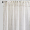 Larson Curtain Panels Polyester Fabric - Sheer Linen Look, Metallic Threading, White/Silver, 54X84, 54X96, Rod Pocket (Sold By The Pair)