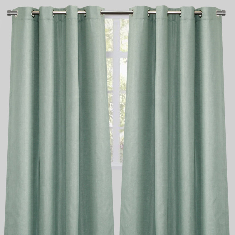 Leno Polyester Fabric - Seaspray Solid Textured, 54X96, Grommet (1 Pair)