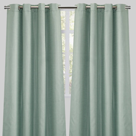 Leno Polyester Fabric - Seaspray Solid Textured, 54X96, Grommet (1 Pair)