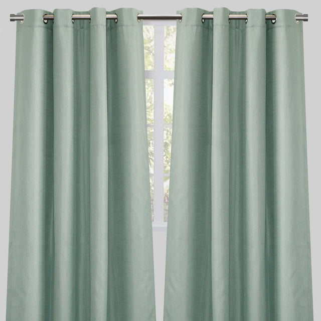 Leno Polyester Fabric - Seaspray Solid Textured, 54X96, Grommet (1 Pair)
