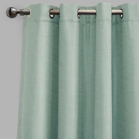 Leno Polyester Fabric - Seaspray Solid Textured, 54X96, Grommet (1 Pair)