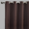 Lounge Curtain Panels Cotton-Blend Fabric - Espresso Solid Shiny, 54" X 108" Height, Grommet (1 Pair)