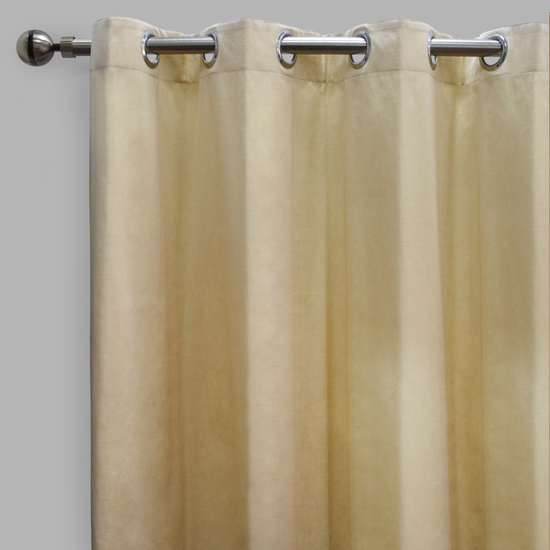 Lounge Curtain Panels Cotton-Blend Fabric - Espresso Solid Shiny, 54" X 108" Height, Grommet (1 Pair)