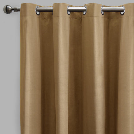 Lounge Curtain Panels Cotton-Blend Fabric - Espresso Solid Shiny, 54" X 108" Height, Grommet (1 Pair)
