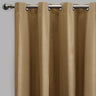 Lounge Curtain Panels Cotton-Blend Fabric - Espresso Solid Shiny, 54" X 108" Height, Grommet (1 Pair)