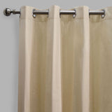 Lounge Curtain Panels Cotton-Blend Fabric - Espresso Solid Shiny, 54" X 108" Height, Grommet (1 Pair)