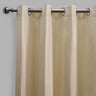 Lounge Curtain Panels Cotton-Blend Fabric - Espresso Solid Shiny, 54" X 108" Height, Grommet (1 Pair)