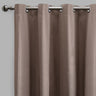 Lounge Curtain Panels Cotton-Blend Fabric - Espresso Solid Shiny, 54" X 108" Height, Grommet (1 Pair)