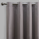 Lounge Curtain Panels Cotton-Blend Fabric - Espresso Solid Shiny, 54" X 108" Height, Grommet (1 Pair)