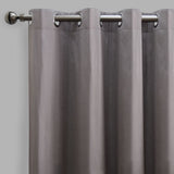 Lounge Curtain Panels Cotton-Blend Fabric - Espresso Solid Shiny, 54" X 108" Height, Grommet (1 Pair)