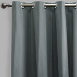 Lounge Curtain Panels Cotton-Blend Fabric - Espresso Solid Shiny, 54" X 108" Height, Grommet (1 Pair)