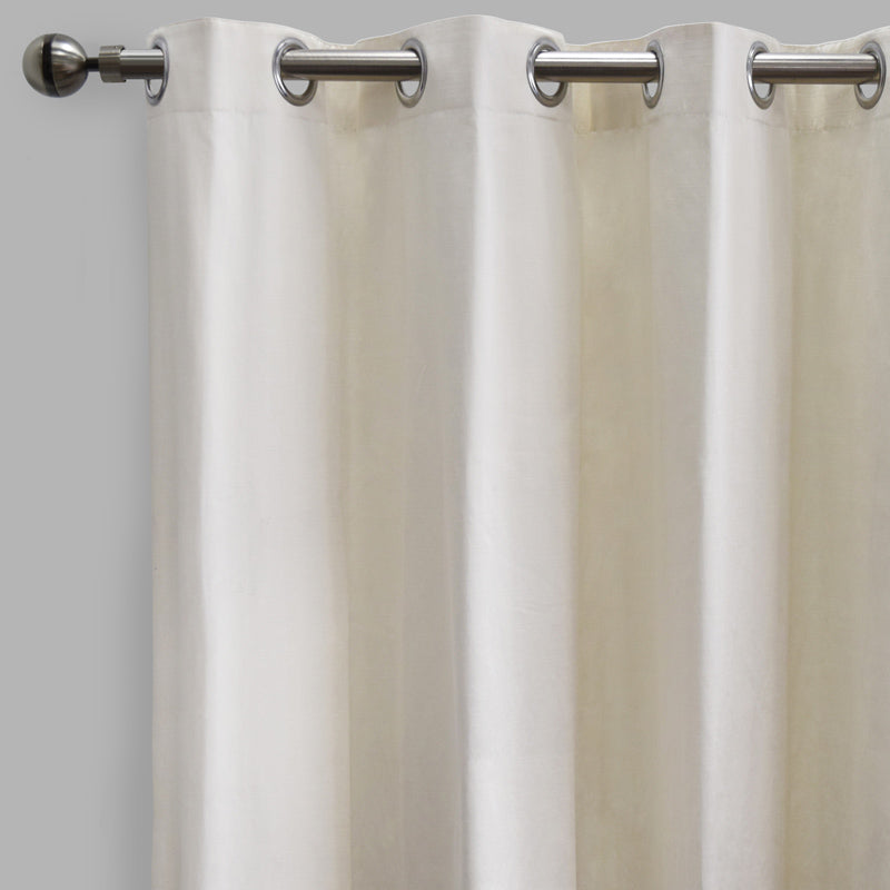 Lounge Curtain Panels Cotton-Blend Fabric - Espresso Solid Shiny, 54" X 108" Height, Grommet (1 Pair)
