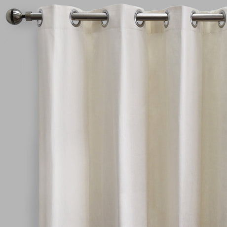 Lounge Curtain Panels Cotton-Blend Fabric - Espresso Solid Shiny, 54" X 108" Height, Grommet (1 Pair)